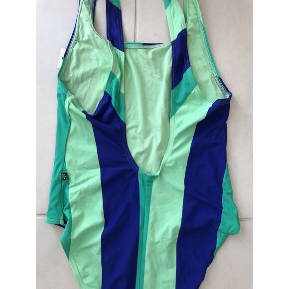 Rosa Secret One Piece Swimsuit Multicolor Striped Swimwear - Picture 7 of 9